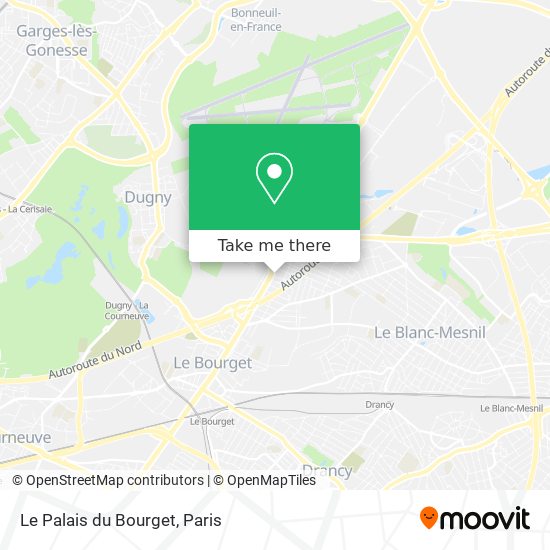 Mapa Le Palais du Bourget