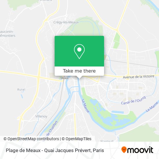 Plage de Meaux - Quai Jacques Prévert map