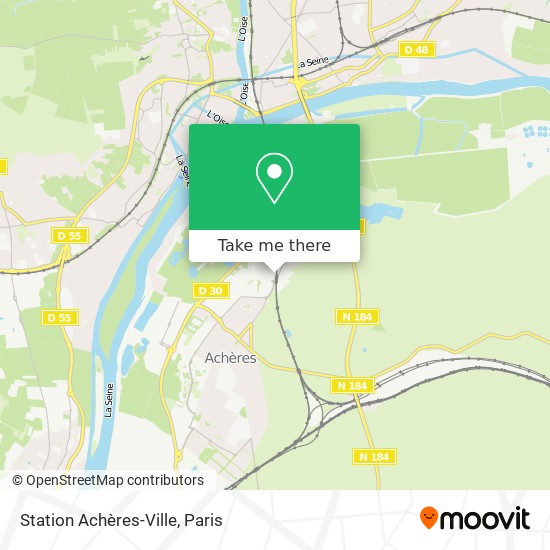 Station Achères-Ville map