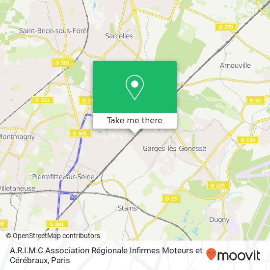 Mapa A.R.I.M.C Association Régionale Infirmes Moteurs et Cérébraux