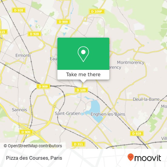 Pizza des Courses map