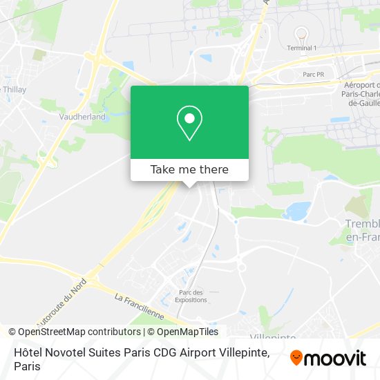 Mapa Hôtel Novotel Suites Paris CDG Airport Villepinte