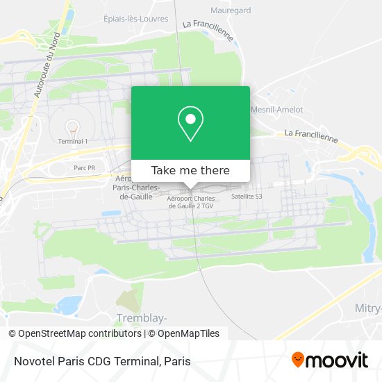 Novotel Paris CDG Terminal map