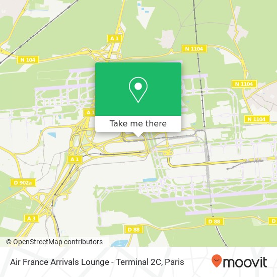 Air France Arrivals Lounge - Terminal 2C map