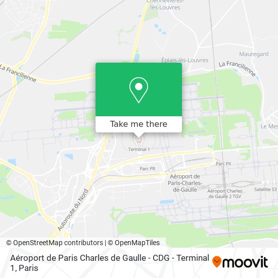 Aéroport de Paris Charles de Gaulle - CDG - Terminal 1 map