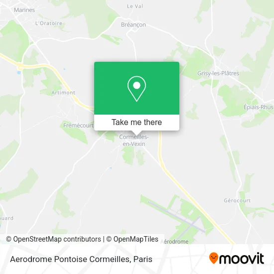 Aerodrome Pontoise Cormeilles map