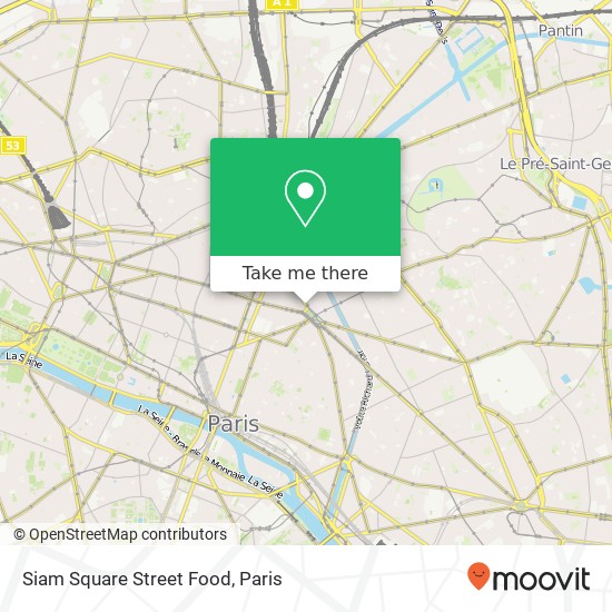 Siam Square Street Food map