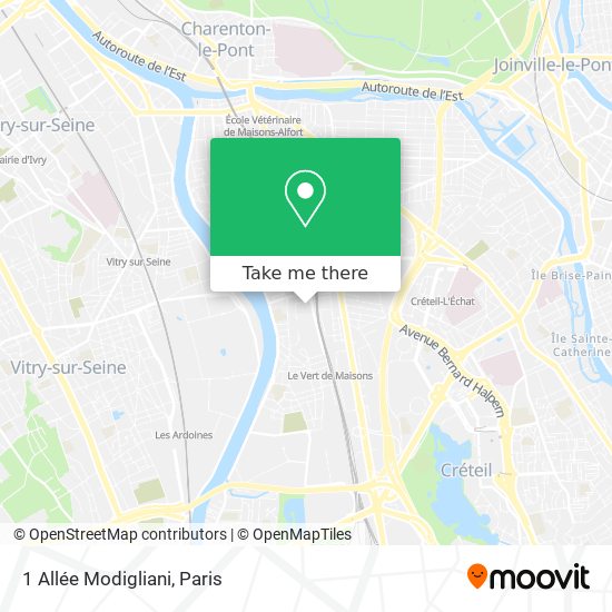 Mapa 1 Allée Modigliani