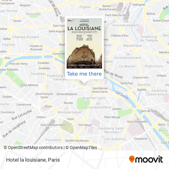 Hotel la louisiane map