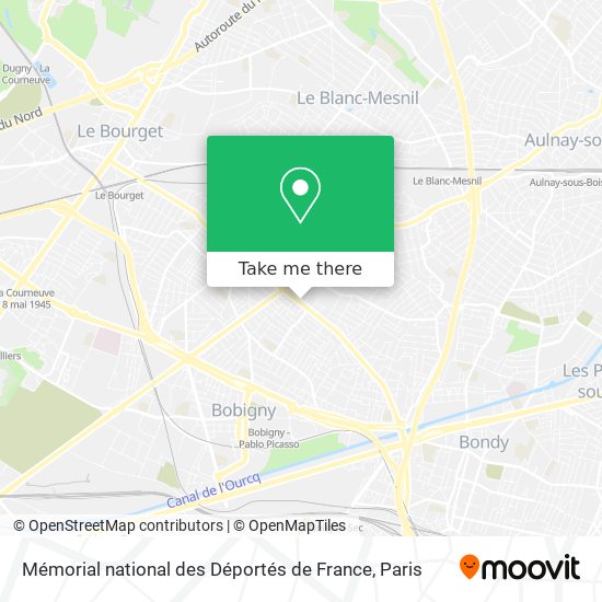 Mémorial national des Déportés de France map