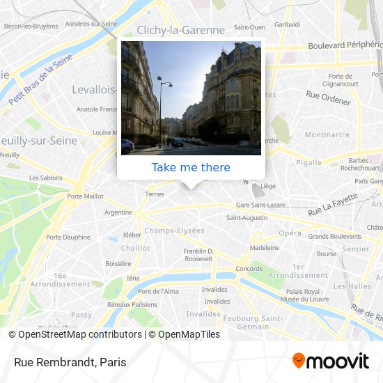 Mapa Rue Rembrandt