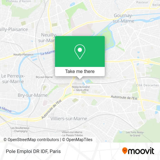 Pole Emploi DR IDF map