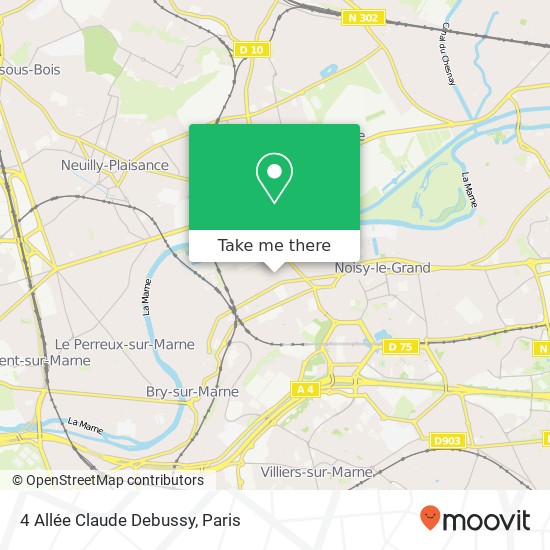 Mapa 4 Allée Claude Debussy