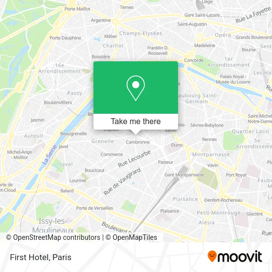 First Hotel map