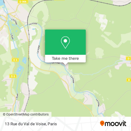 Mapa 13 Rue du Val de Voise