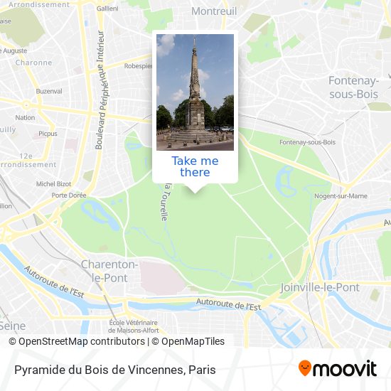 Pyramide du Bois de Vincennes map