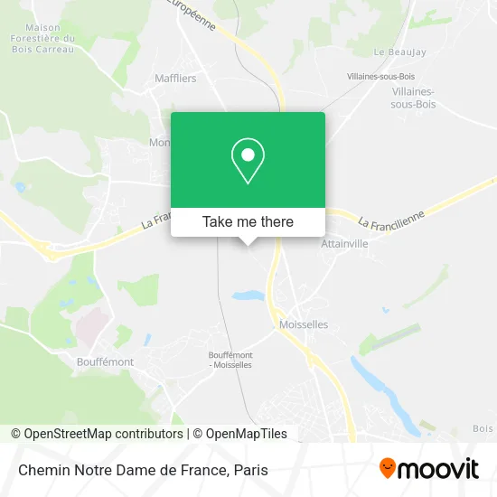 Chemin Notre Dame de France map