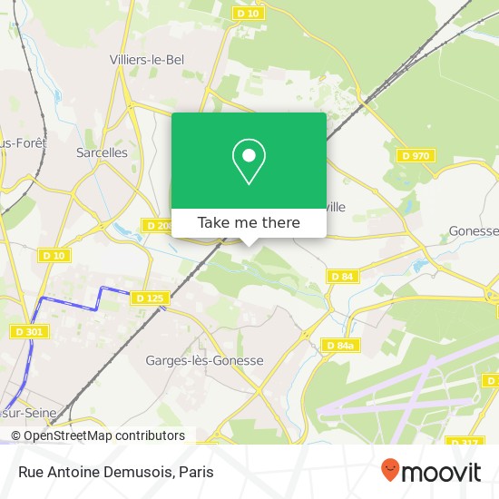 Mapa Rue Antoine Demusois