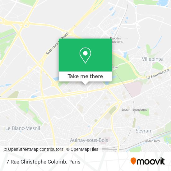 Mapa 7 Rue Christophe Colomb