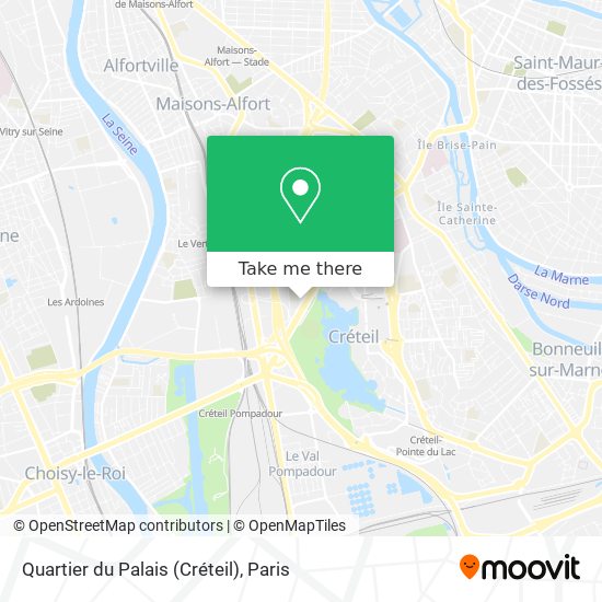 Mapa Quartier du Palais (Créteil)