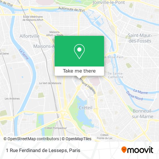 Mapa 1 Rue Ferdinand de Lesseps