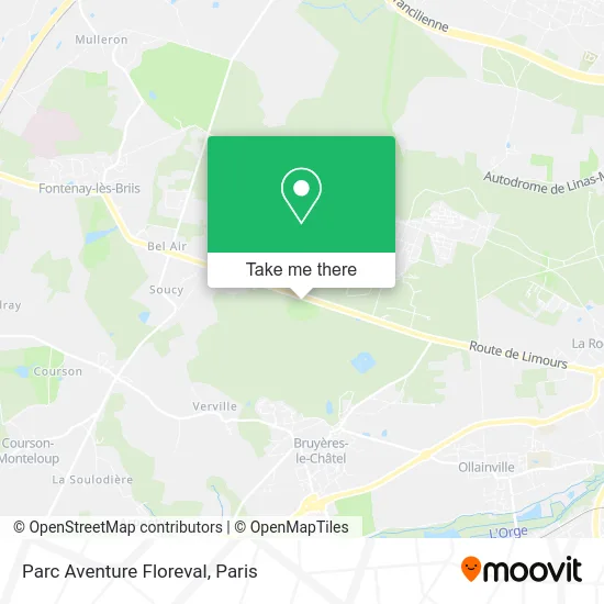 Parc Aventure Floreval map