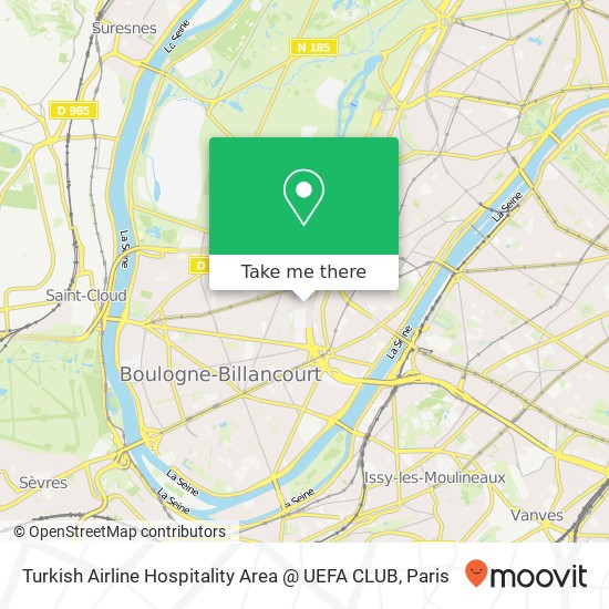 Turkish Airline Hospitality Area @ UEFA CLUB map