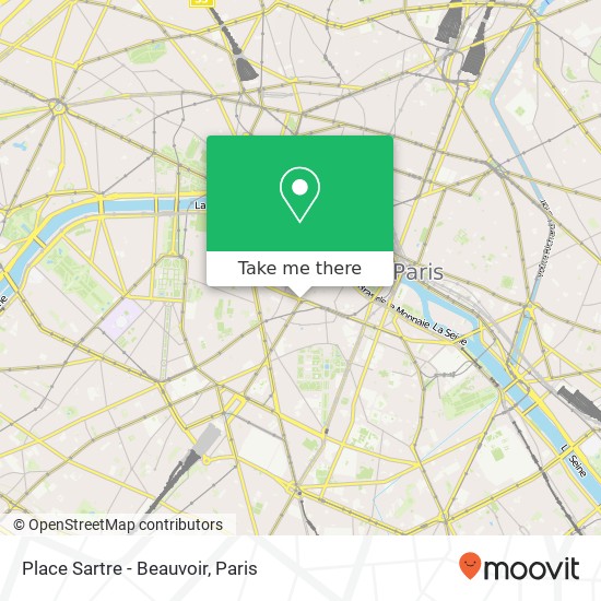 Place Sartre - Beauvoir map