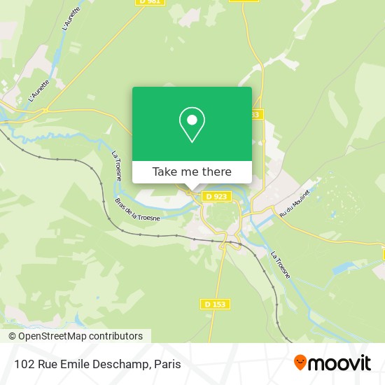 Mapa 102 Rue Emile Deschamp