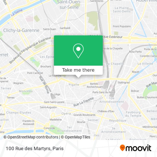 100 Rue des Martyrs map