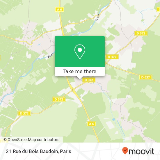 Mapa 21 Rue du Bois Baudoin