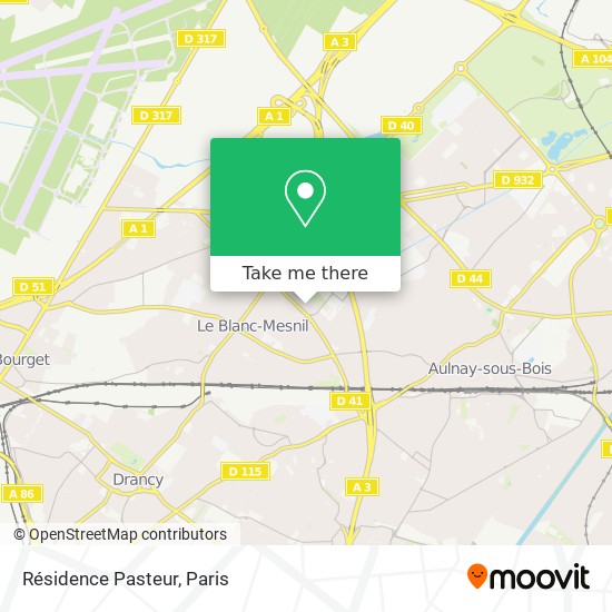 Résidence Pasteur map