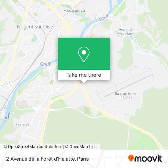 Mapa 2 Avenue de la Forêt d'Halatte