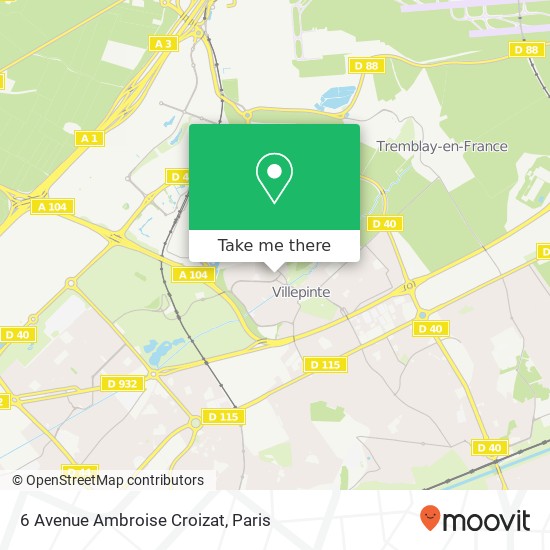 Mapa 6 Avenue Ambroise Croizat