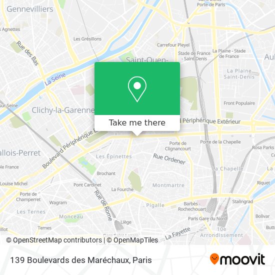 Mapa 139 Boulevards des Maréchaux