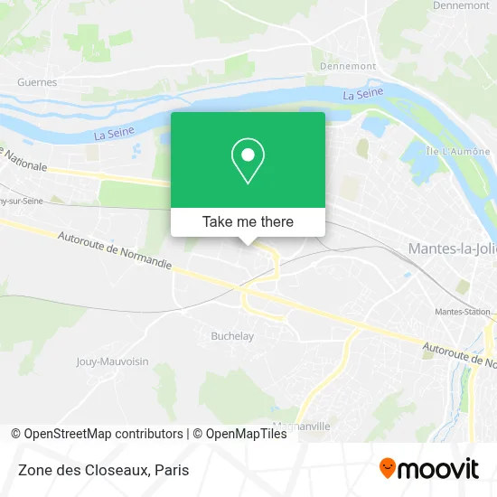 Zone des Closeaux map