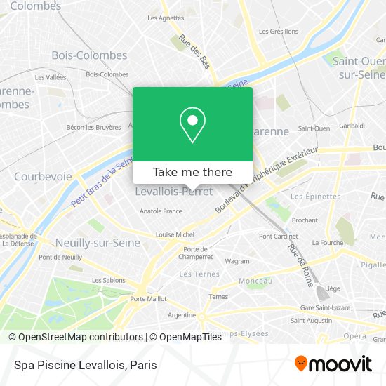 Mapa Spa Piscine Levallois