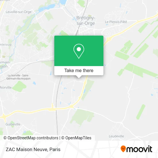 ZAC Maison Neuve map