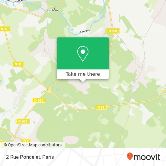 Mapa 2 Rue Poncelet