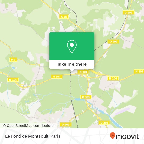 Mapa Le Fond de Montsoult