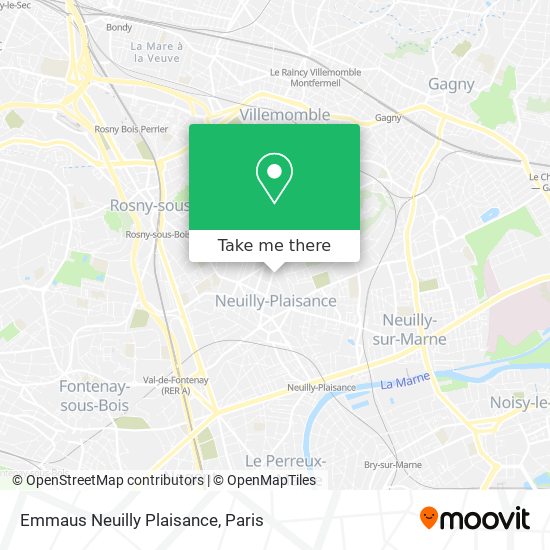 Emmaus Neuilly Plaisance map