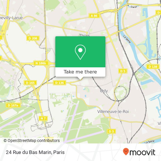 Mapa 24 Rue du Bas Marin