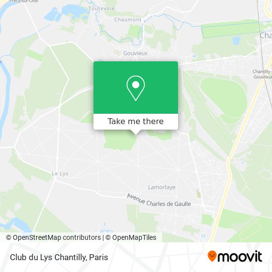 Club du Lys Chantilly map