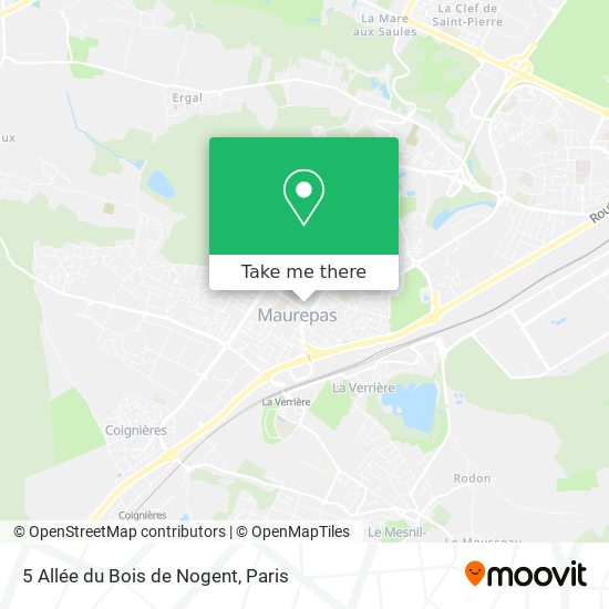 Mapa 5 Allée du Bois de Nogent