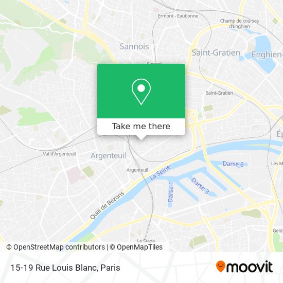 Mapa 15-19 Rue Louis Blanc