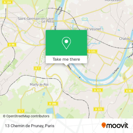 13 Chemin de Prunay map