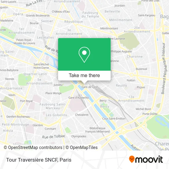 Tour Traversière SNCF map