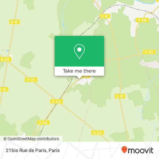Mapa 21bis Rue de Paris
