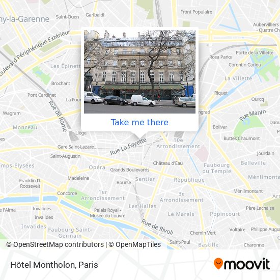 Hôtel Montholon map