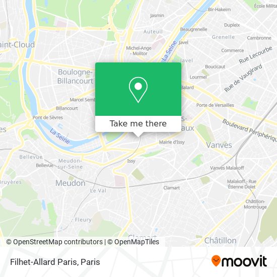 Mapa Filhet-Allard Paris